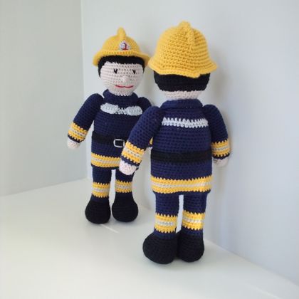 The Fireman Crochet Doll Soft Toy